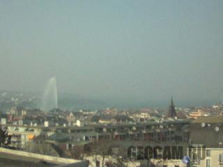 Lake Geneva and Jet d'eau webcam, Switzerland