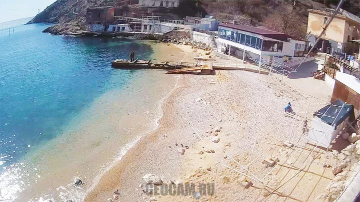Webcam overlooking the beach «Marble» in Balaklava