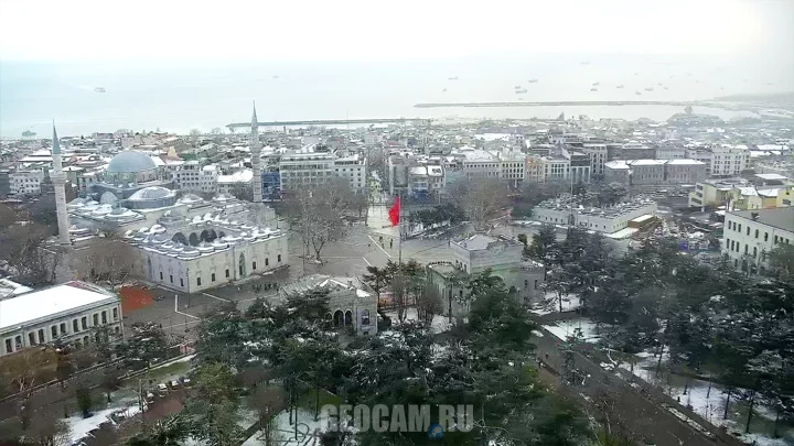 Поворотная веб-камера на башне Беязыт — южное направление, Стамбул