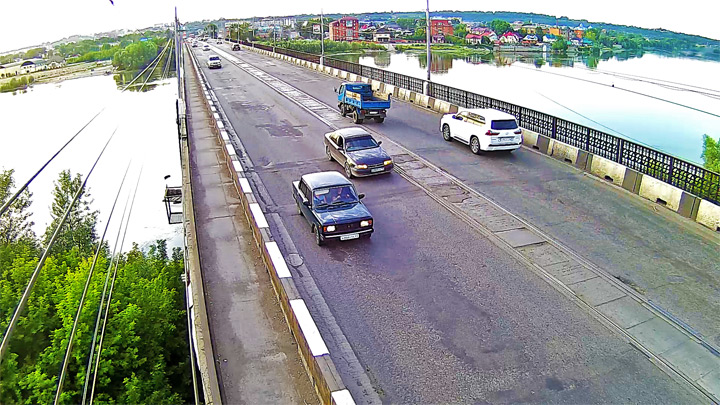 Webcam on the Communal Bridge, Biysk