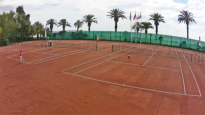 Webcam on tennis courts in Gagra