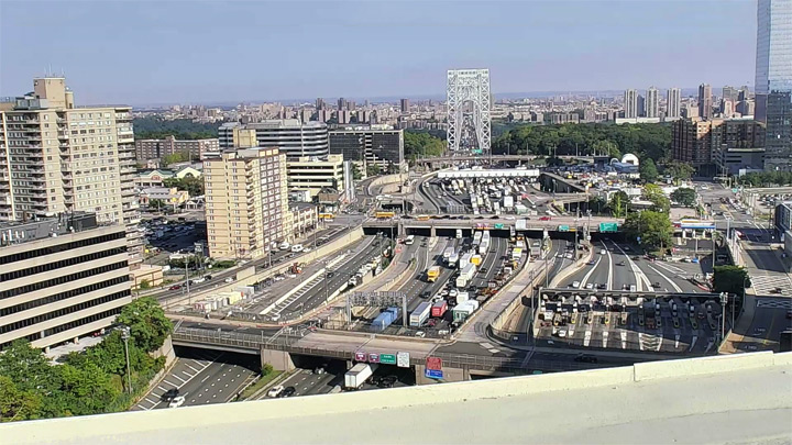 Веб-камера с видом на Мост Джорджа Вашингтона, Форт Ли