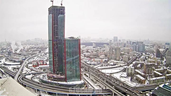 Веб-камера с видом на небоскрёбы «iCity», Москва
