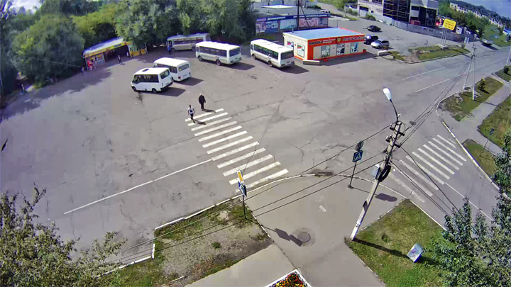 Webcam at the «Crystal» stop in Biysk