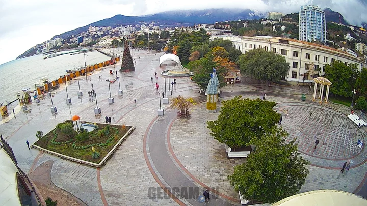 Webcam on Lenin Square in Yalta, Crimea