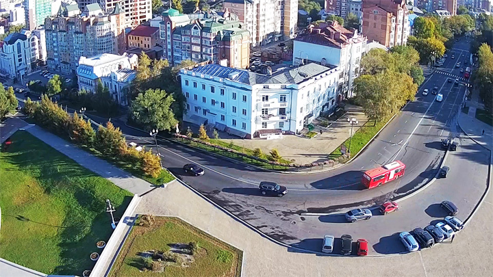 Webcam at the intersection of Lenin—Turgenev, Khabarovsk city