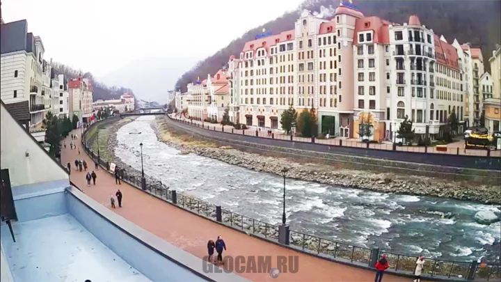 Веб-камера с видом на реку Мзымта, Красная Поляна, Сочи