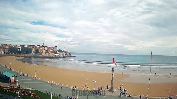 Webcam on the Paseo de San Lorenzo promenade, Gijon