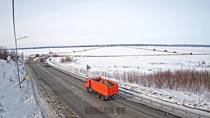 Webcam at the crossing of the Ob from Salekhard