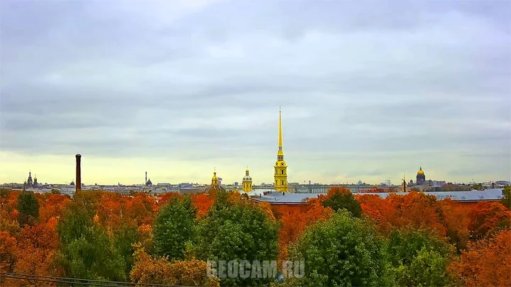 Webcam with a view of the Peter and Paul Fortress, St. Petersburg