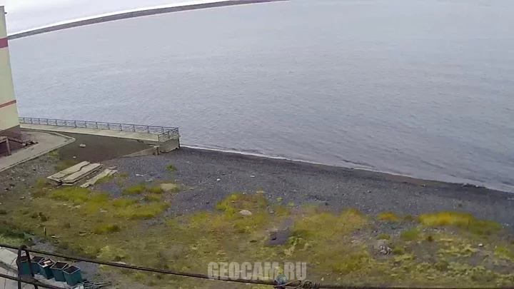 Webcam on the embankment of the town of Pevek, Chukotka