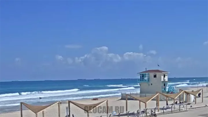 Webcam on Shimshon Sheva Beach, Ashdod