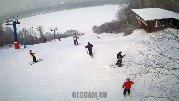 Webcam at the top of the Shvabra ski lift, Novinki