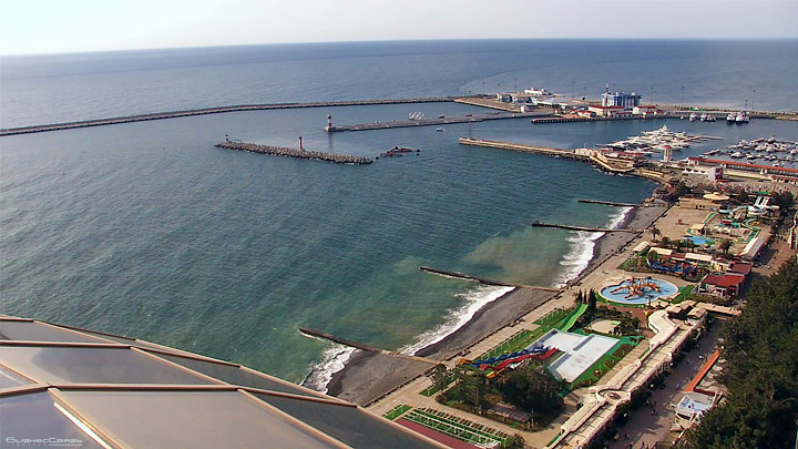 Seaport webcam in Sochi