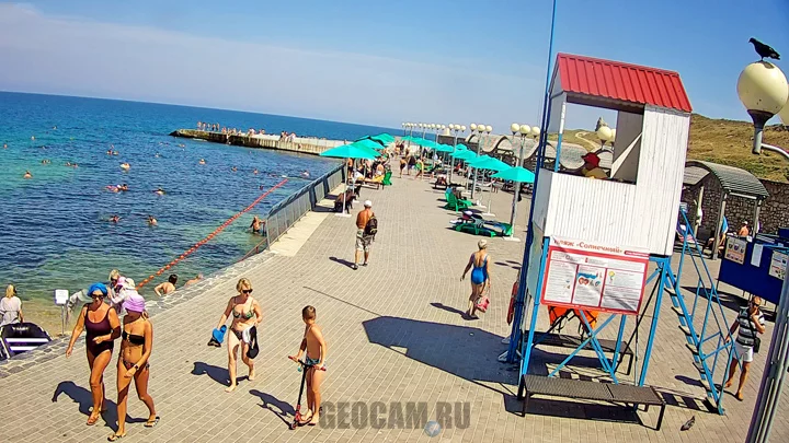 Веб-камера на пляже «Солнечный», Севастополь