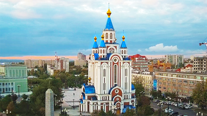 Webcam of the Assumption Cathedral, Khabarovsk city