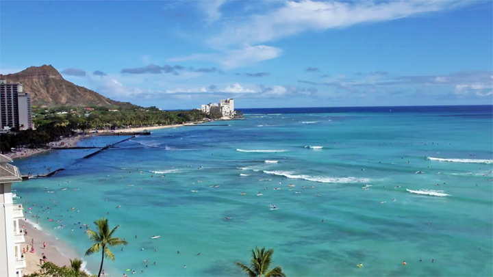 Waikiki Beach Webcam, Hawaii