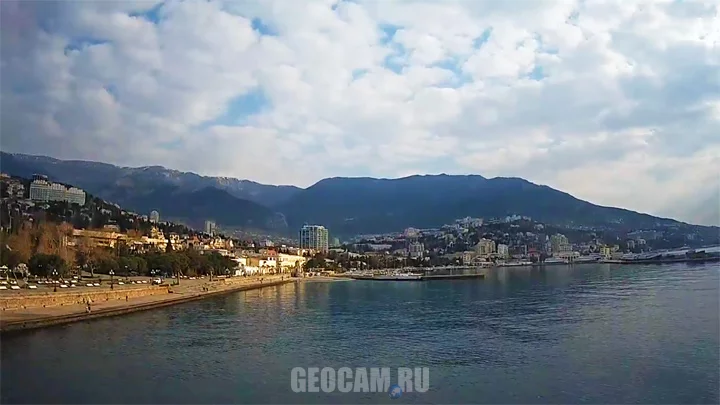 A webcam overlooking the Yalta seafront, Crimea
