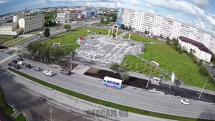 Webcam with a view of the monument-memorial «Defenders of the Fatherland», Usinsk